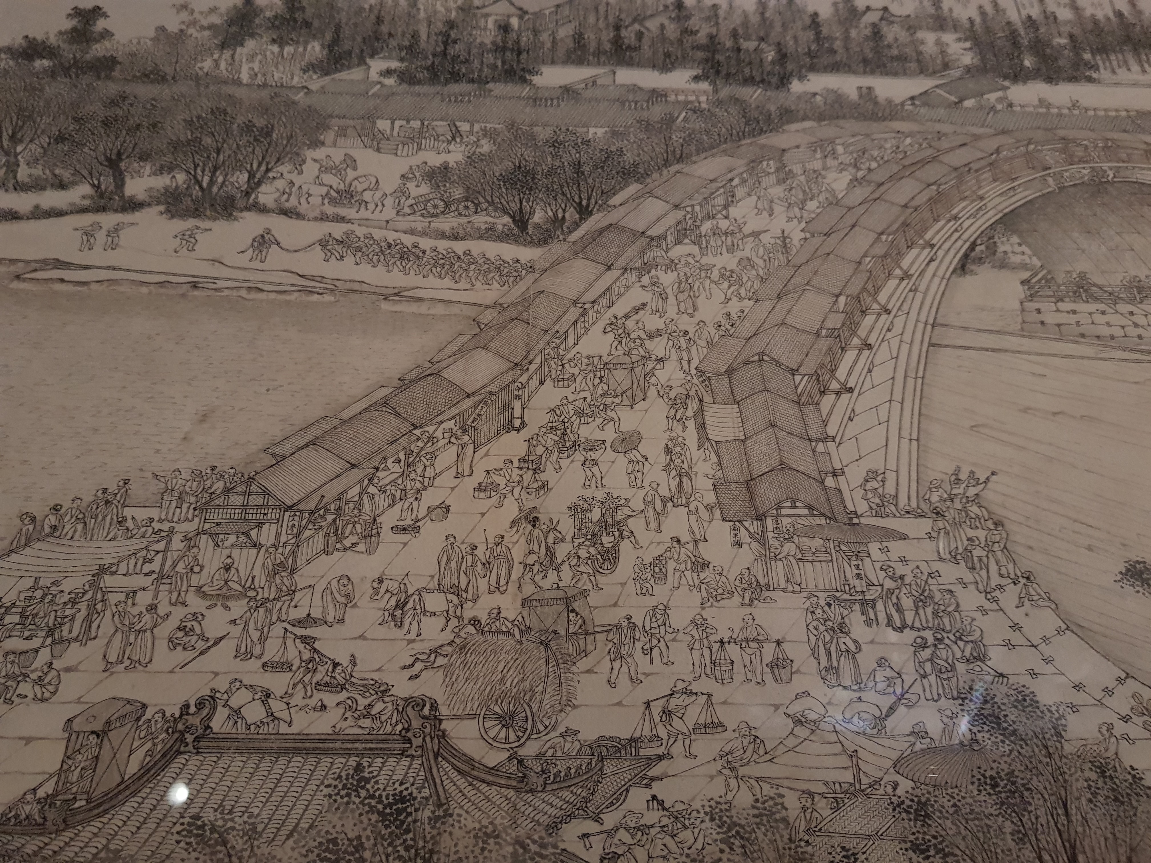 Along the River during Qingming Festival Shen Yuan (c1736-95) Qing Dynasty (detail)