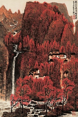 Li Keran, All the Mountains Are Red, 1963