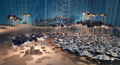 Yang Wei Lin, Ocean of Cloth Wheels and Floating Islands, 2016