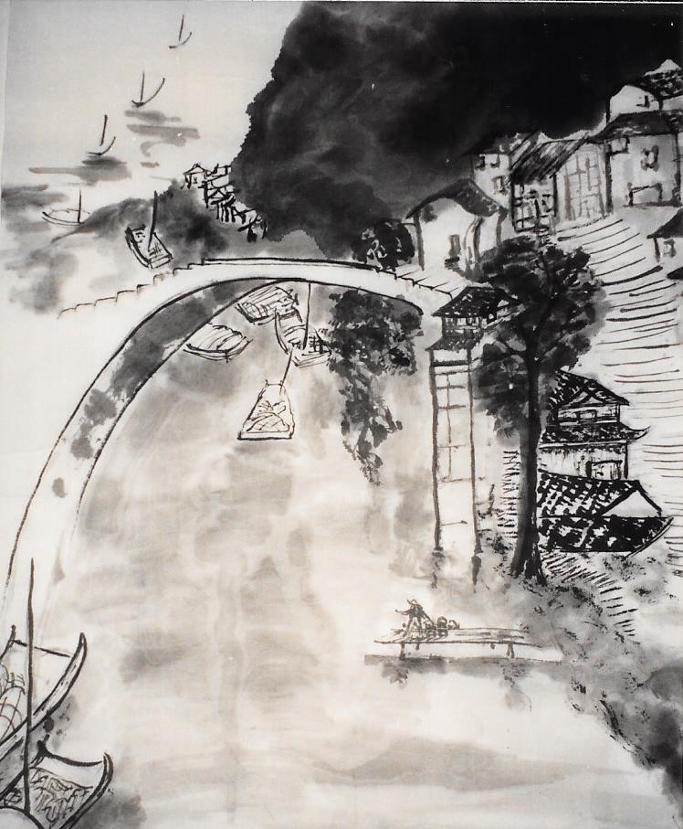 Studio work 5 Mountain town, JT studio work 6101992