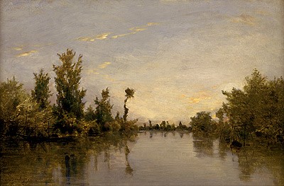 Charles Daubigny, Banks of the Seine [Rive de la Seine], 1855