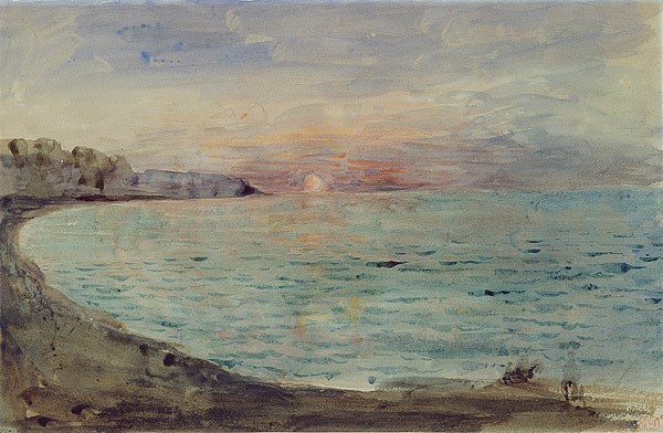 Eugène Delacroix, Cliffs near Dieppe [Falaises près de Dieppe], 1852-55