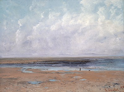 Gustave Courbet, Low tide, the beach at Trouville [La Plage de Trouville à marée basse] 1865