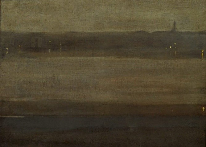 James McNeill Whistler, Nocturne in grey and silver, the Thames, 1872-74