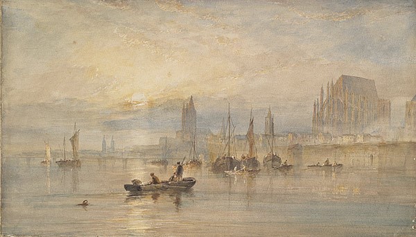 Richard Parkes Bonington, Harbour at sunset, c. 1820s