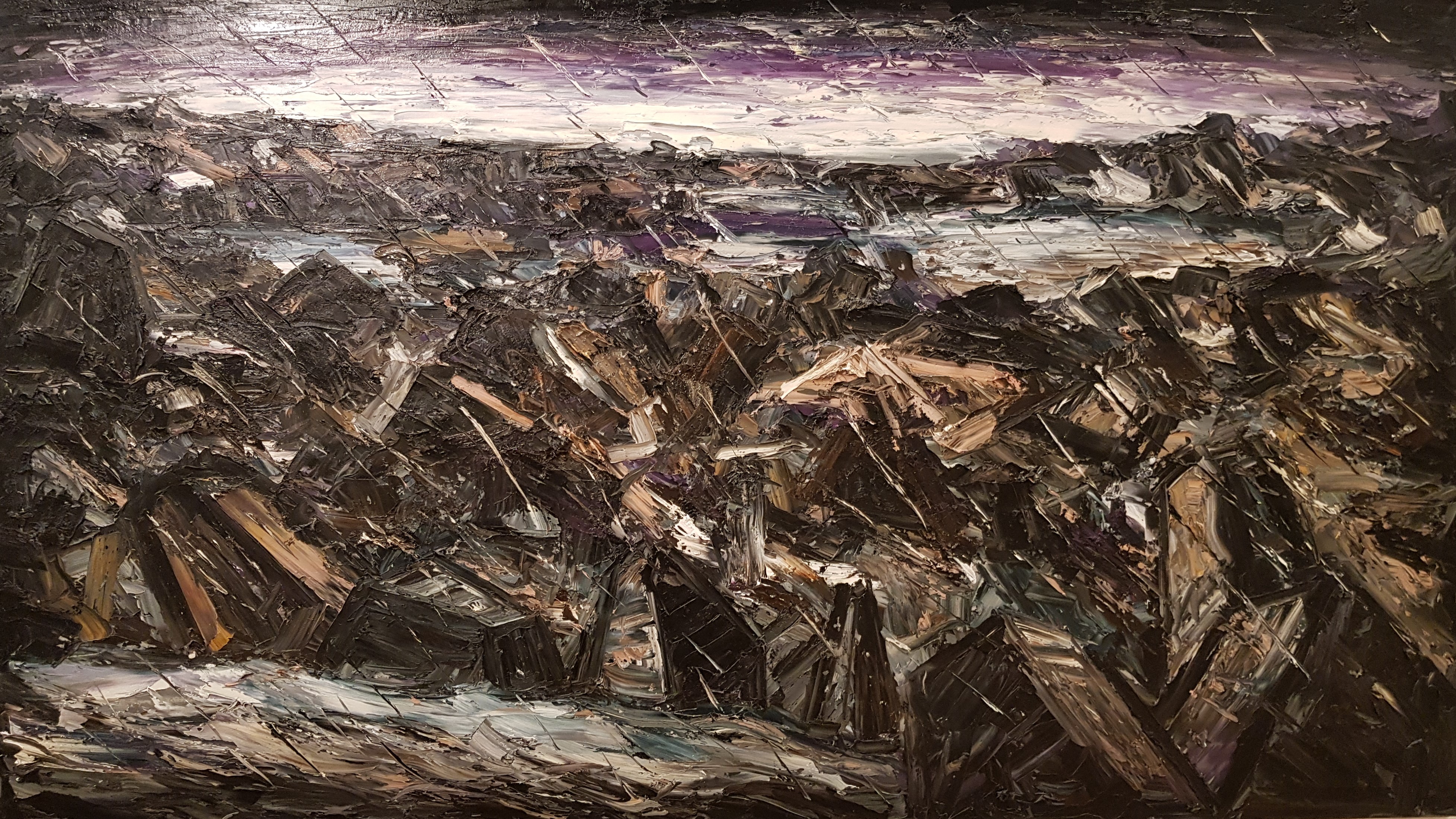 Peter Booth, Landscape in rain, 1993