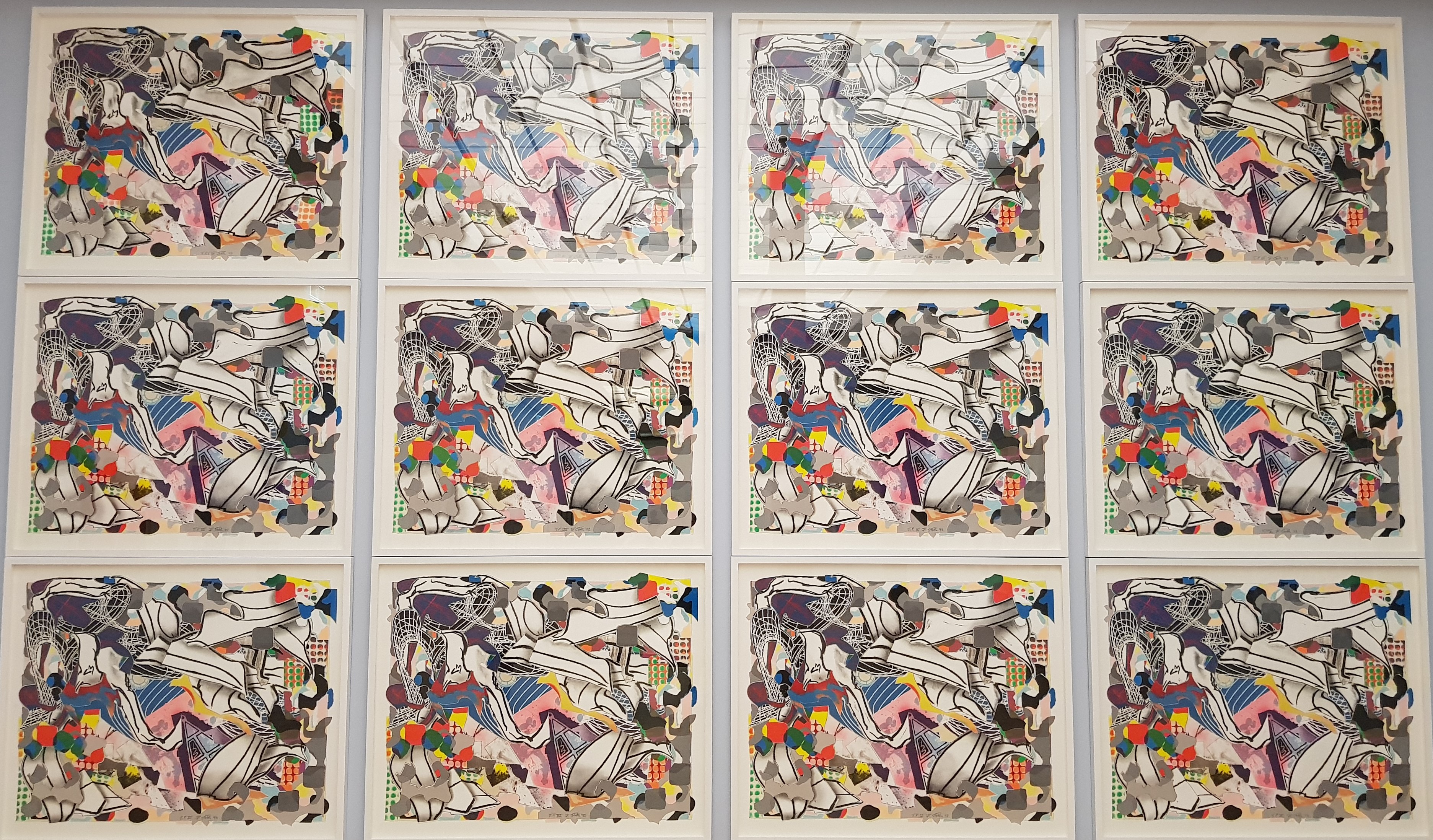 Frank Stella, Ambergris 12 trial proofs from Moby Dick Deckle Edh=ges series, 1993