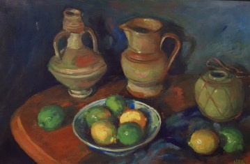 Margaret Olley, Lemons and ginger jar c1980