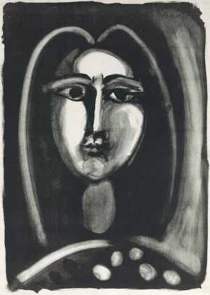 Pablo Picasso, Head of a woman, 1948, lithograph, AGNSW