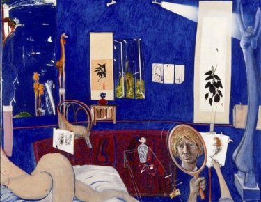 Brett Whiteley, Self portrait in the studio, 1976